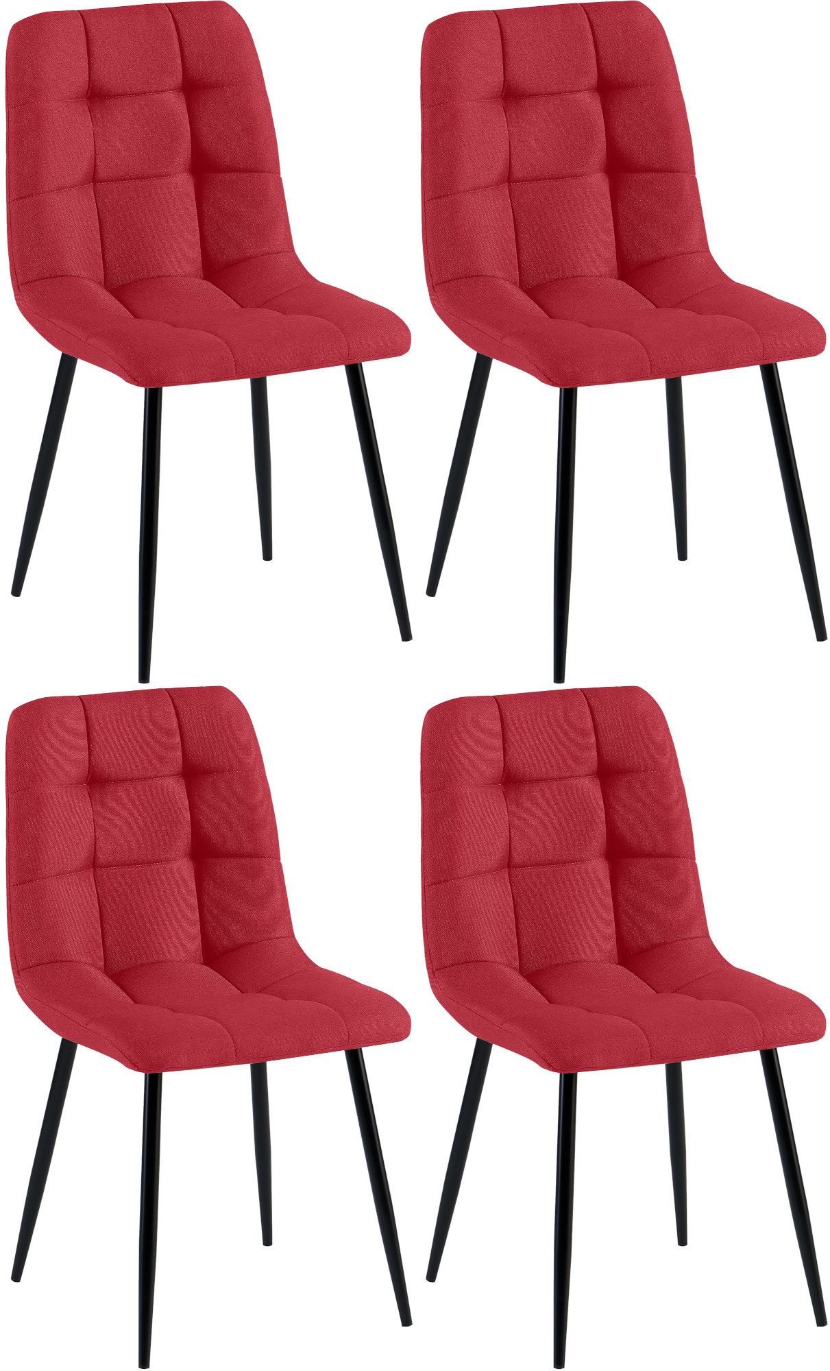 CLP Esszimmerstuhl Antibes Stoff (4er Set, 4 St), gepolstert mit Metallgest günstig online kaufen