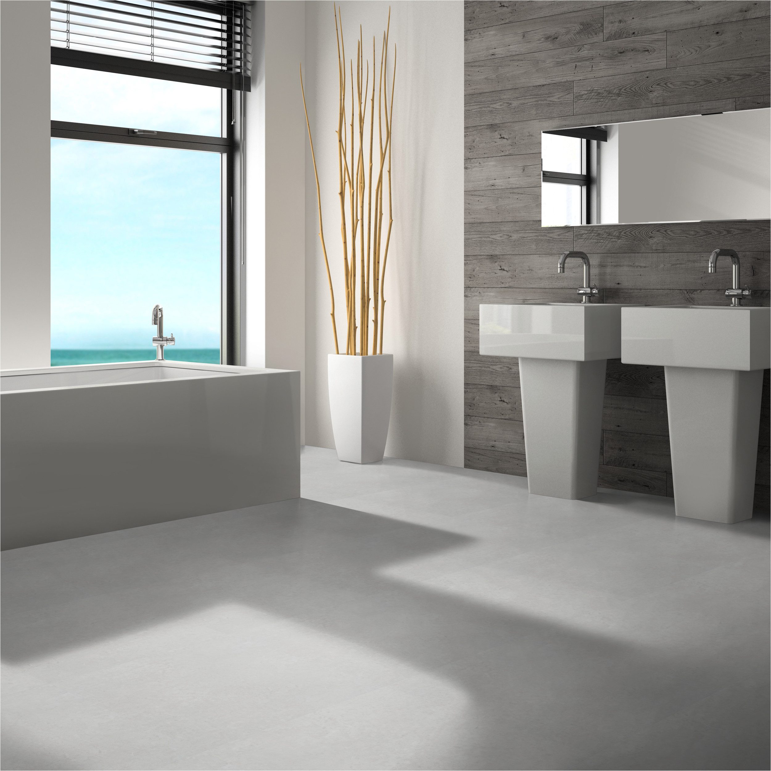 SLY Designboden Square (XL-Fliesenoptik) Klick-Vinylboden inkl. Trittschalldämmung, Packung mit 2,16 m², Versandkostenfreie Lieferung, Inkl. Trittschalldämmung, Wasserfest und mit Klicksystem