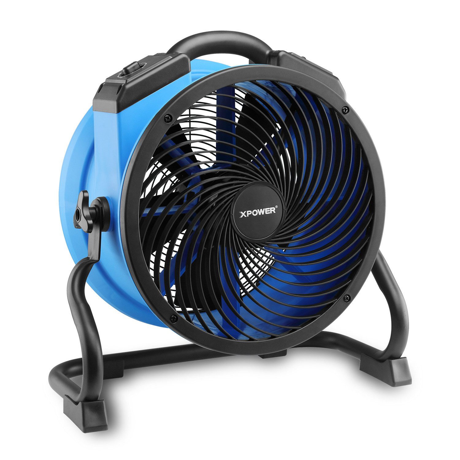 XPOWER Tischventilator 14" Hochleistungs-Industrie-Luftumlenker Timer Bodenventilator FC-300, 100W, 1600CFM, 3H Timer & 4 Geschwindigkeiten, 47.2x48.8x23.9cm
