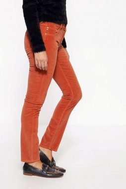 ATT Jeans Röhrenhose Belinda Velvet mit Samt-Optik
