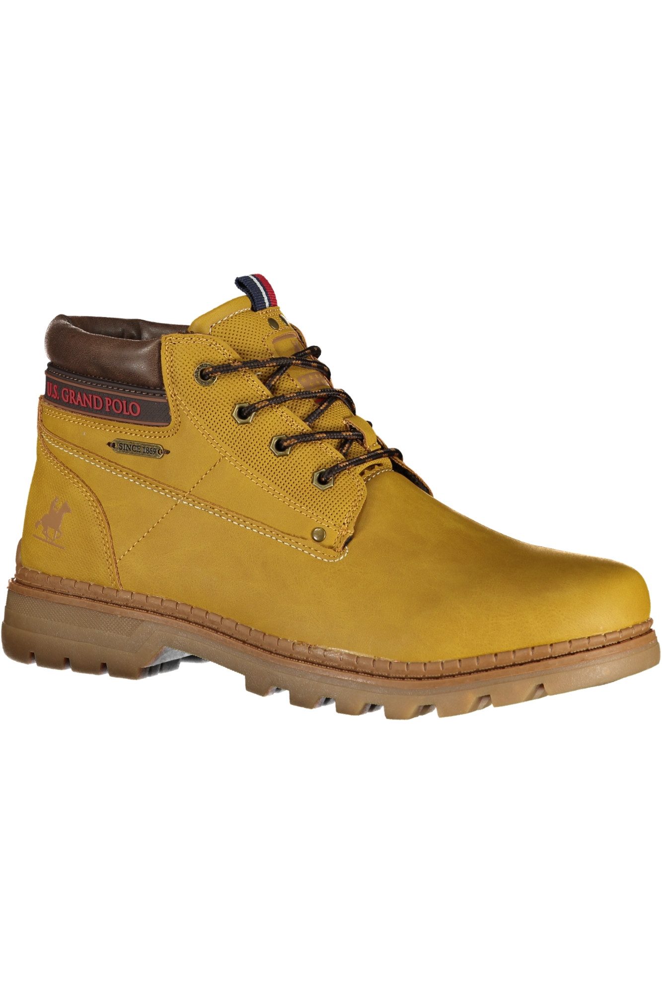 U.S. Polo Stiefelette Herren Stiefelette Gelb mit Schnürsenkeln und