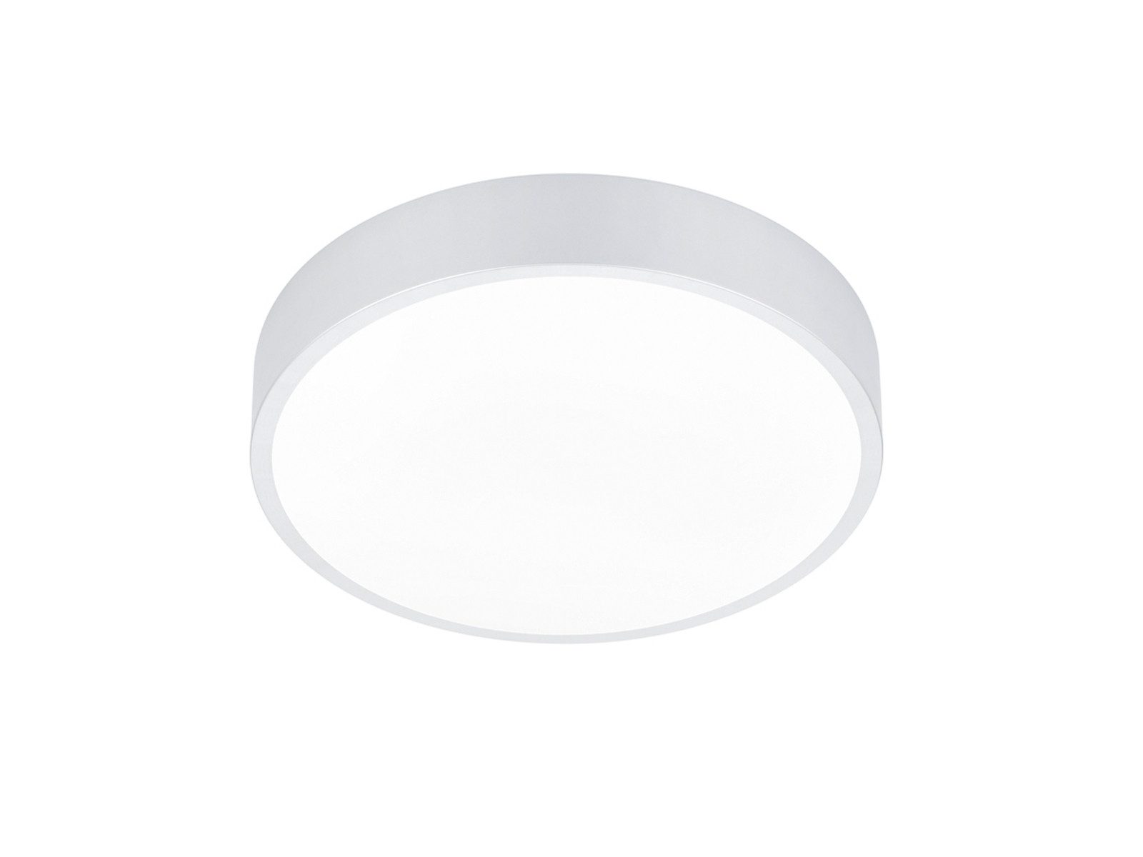 TRIO Leuchten LED Deckenleuchte, LED fest integriert, Warmweiß, Neutralweiß, Deckenbeleuchtung flach aus Metall auch zur Wandmontage geeignet Ø31cm