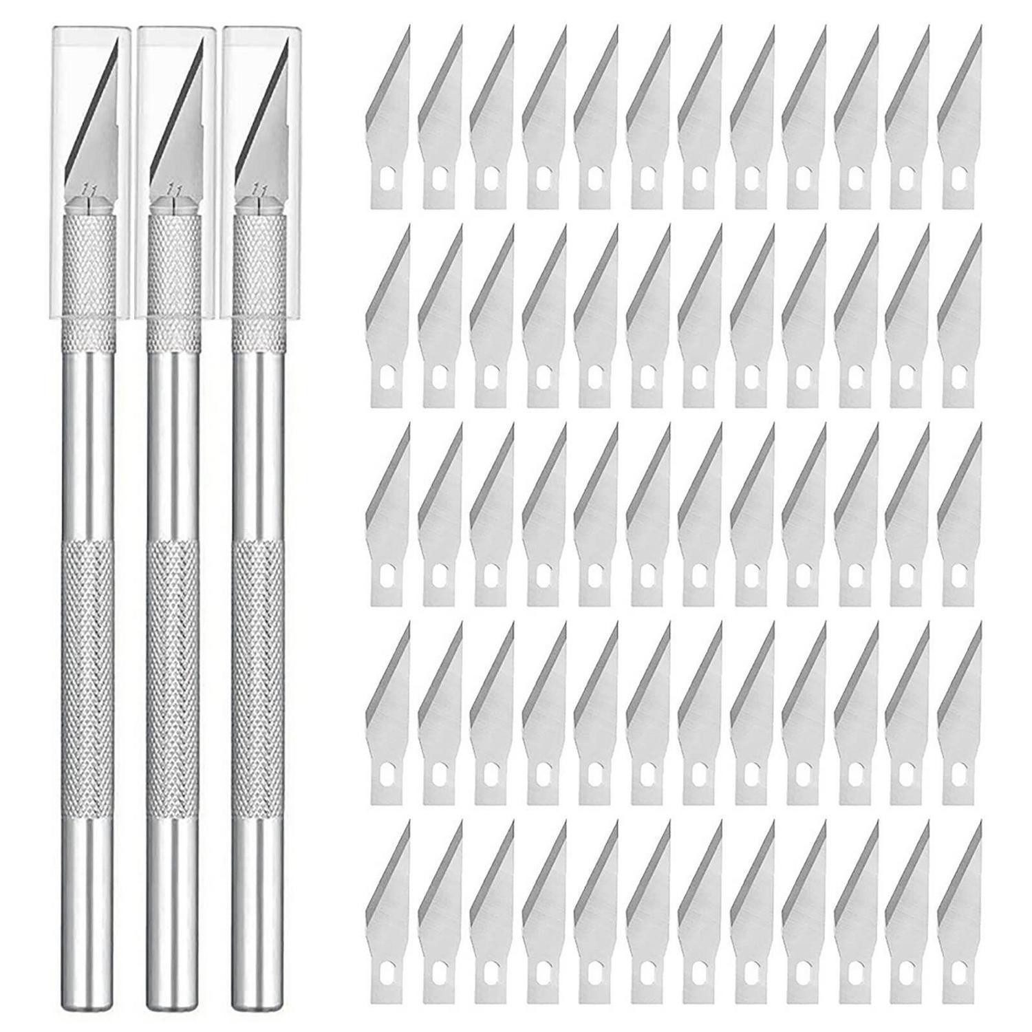 LuxusKollektion Cuttermesser Bastelmesser-Set 63-teilig Präzisionsmesser