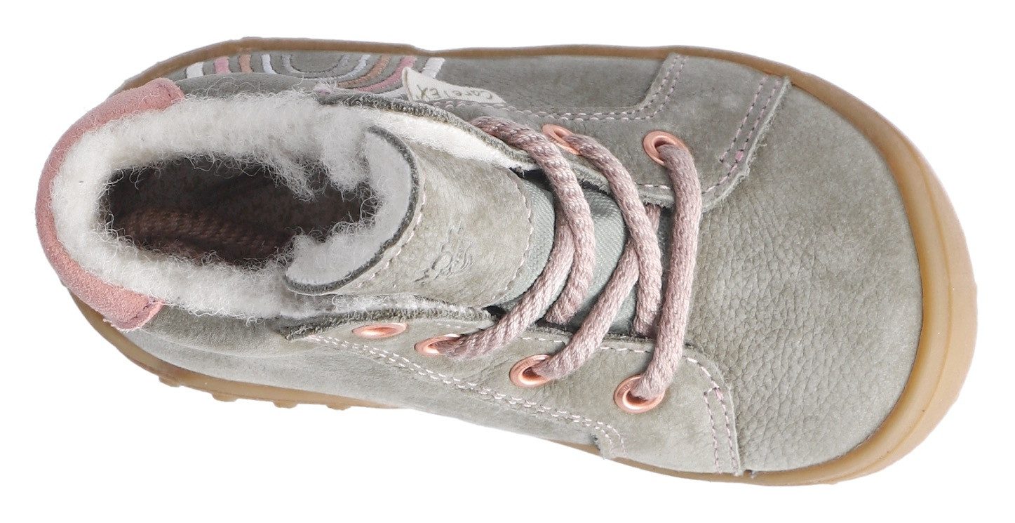 PEPINO by RICOSTA Dusty WMS: weit Lauflernschuh Babystiefel, Winterschuh, Schnürstiefel mit wärmender Schurwolle