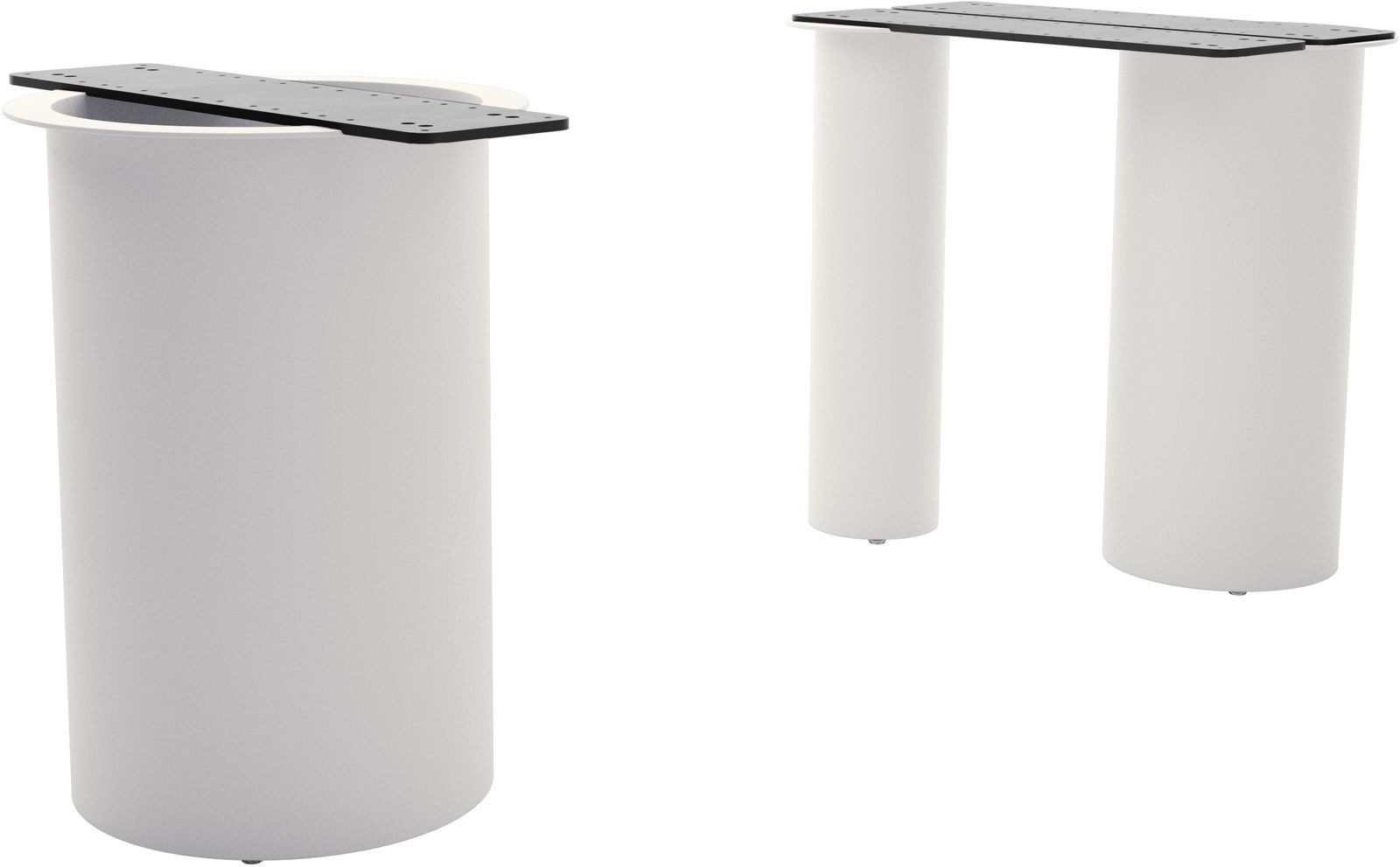 DELIFE Tischbein Troa, Metall Weiß für Столешницы ab 200 cm