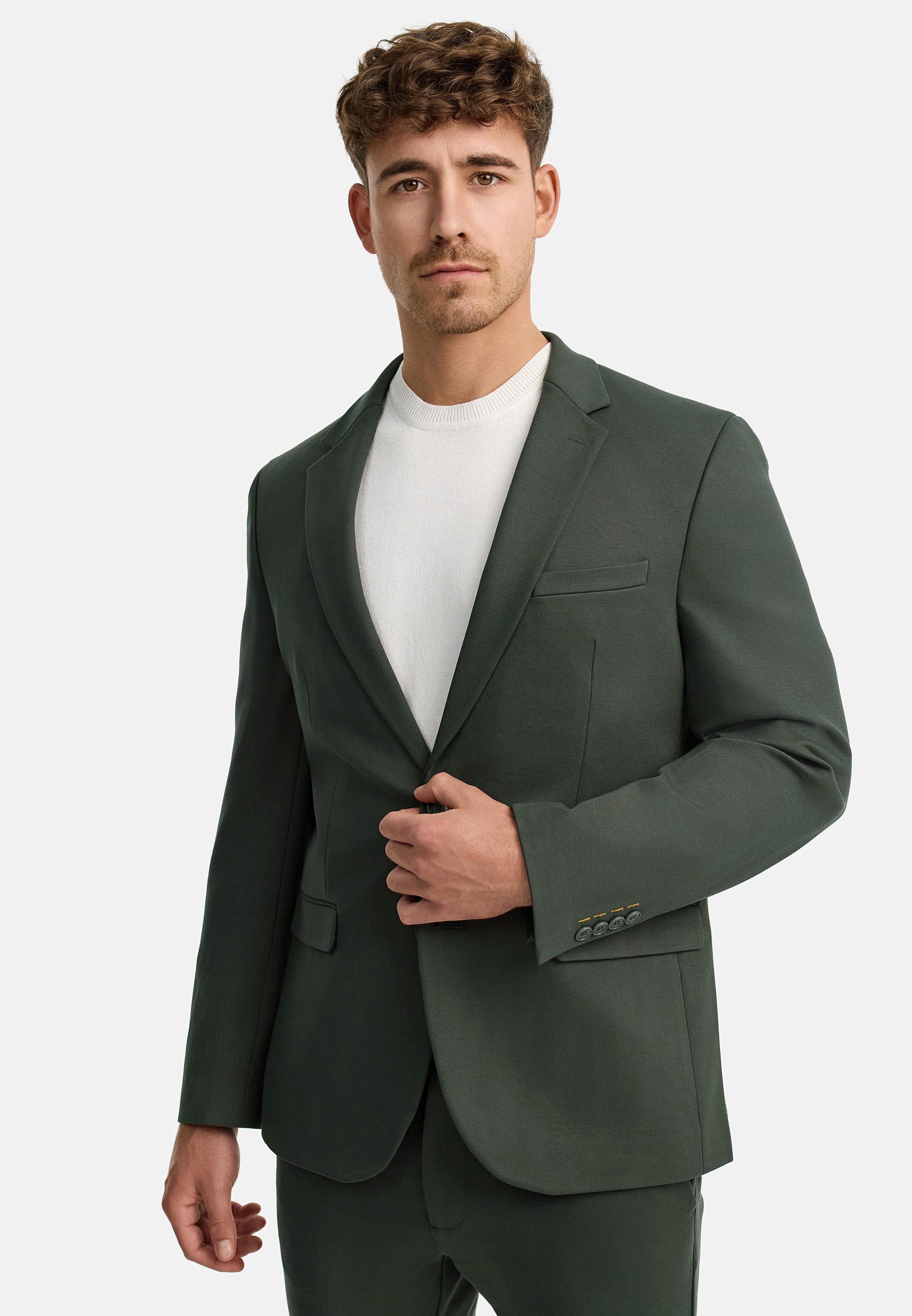 JEFF Anzugsakko Herren JFEzra Sakko Herrensakko Jacket mit schmal geschnittenem Revers