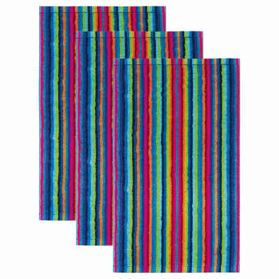 Cawö Gästehandtücher Gästetuch, 3er Pack - C Life Style Stripes, 30x50, Frottier (3-St)