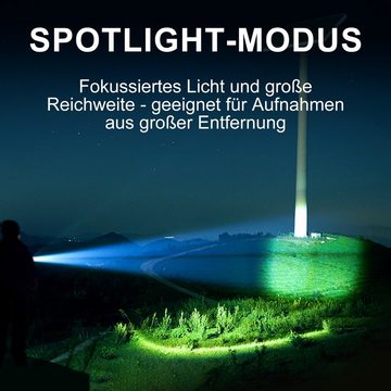 Senmudi LED Taschenlampe Extrem Hell Taschenlampe,Taschenlampe Led Aufladbar 10000 Lumen, (USB/Typ-C-Direktaufladung,Stoßfest, sturzsicher, wasserdicht IP67, Fensterhammer, Hochleistungs-26650-Akku., 5 Beleuchtungsmodi, Zoomfunktion), LED-Taschenlampe für Camping, Wandern und Stromausfall