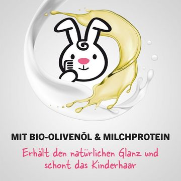 sanosan Körperlotion Pflegelotion Banane & Leichtkämm Spray - Pflegeset für Kinder mit Bio Olivenöl & Milchprotein - Lotion & Leichtkämmspray Set - Haarpflege & Hautpflege, 1-tlg.