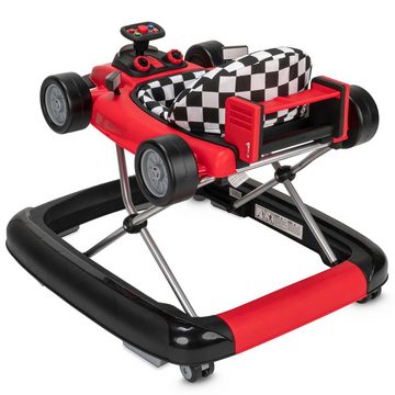 ib style Lauflernhilfe »Little Speedster Babywalker Rot«, Lauflernwagen mit Soundeffekten - Abnehmbarer Laufwagen