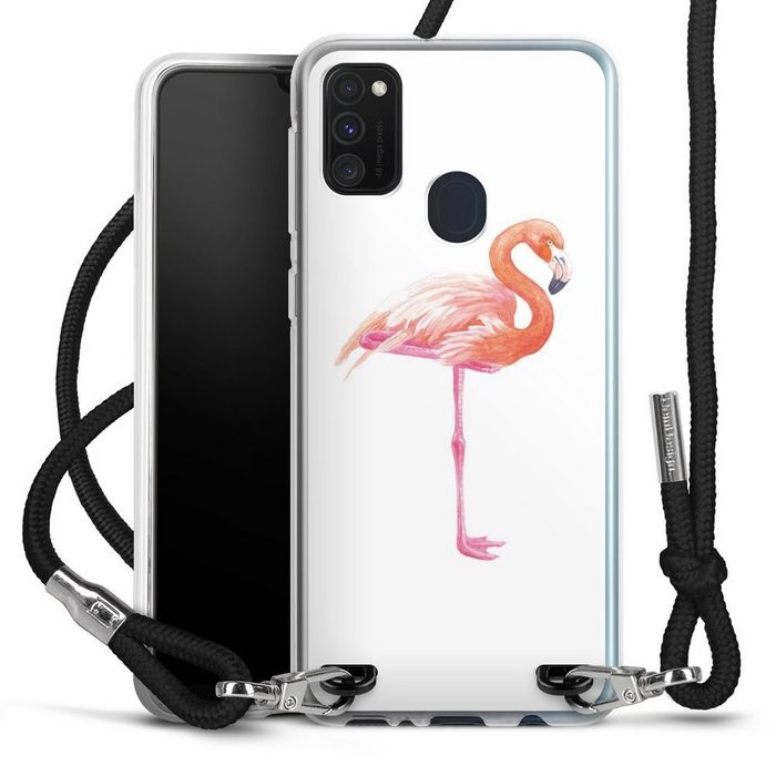 DeinDesign Handyhülle Flamingo Tiere Sommer Flamingo3 Samsung Galaxy M21 Handykette Hülle mit Band Case zum Umhängen