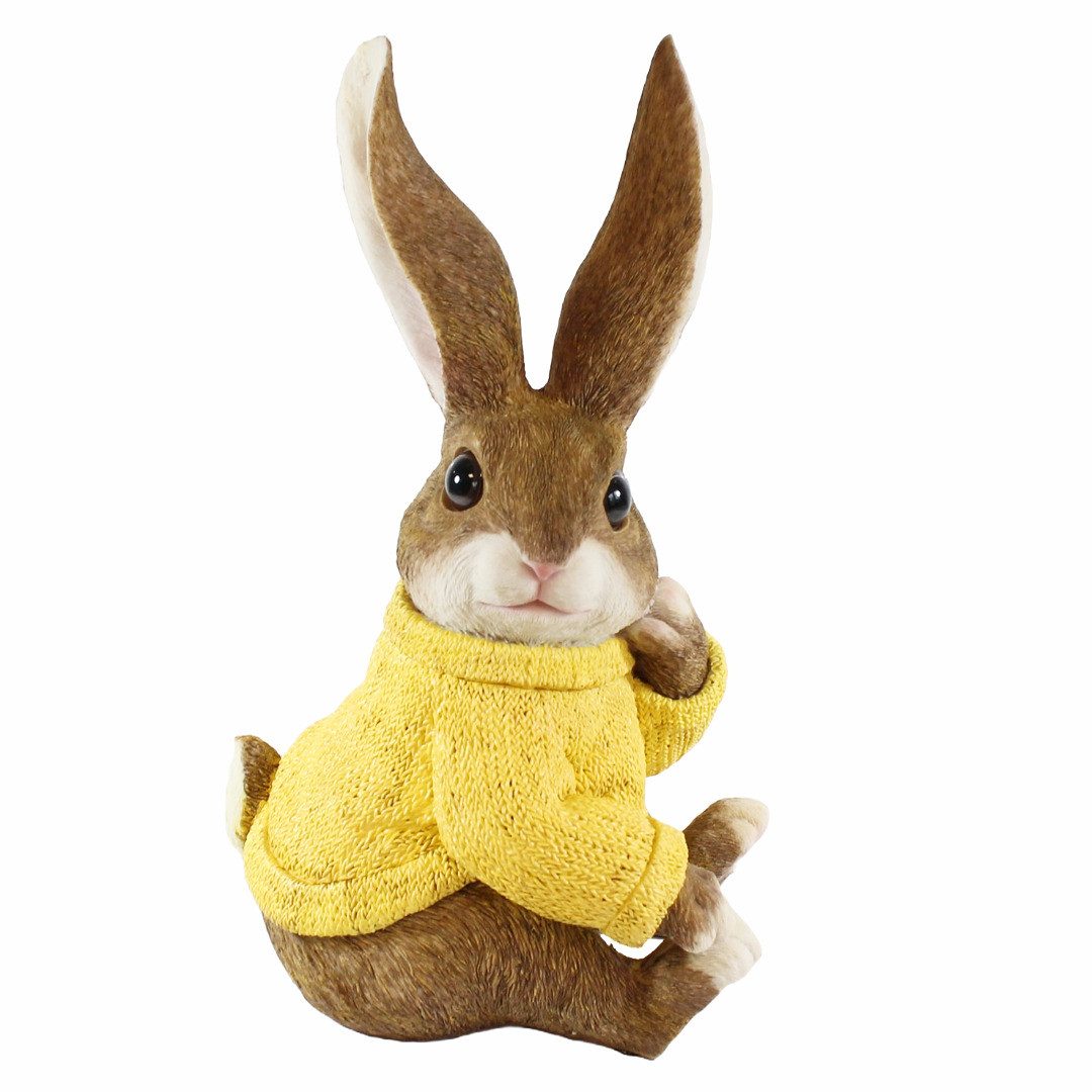 colourliving Tierfigur Dekohasen XL mit Pullover Osterhase Deko groß Deko Hasen Gartendeko, eine ganz besondere Osterdekoration