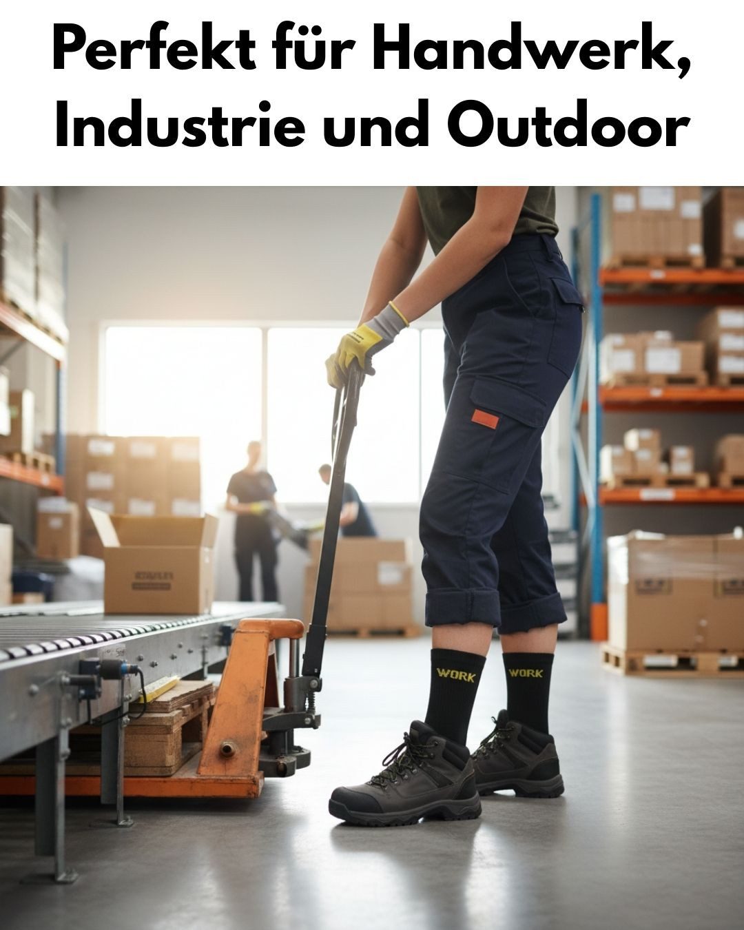sockenkauf24 Arbeitssocken Herren 10 Paar WORK Socken Arbeitssocken (10-Paar) Verstärkter Fersen- und Zehenbereich, gepolsterte Sohle