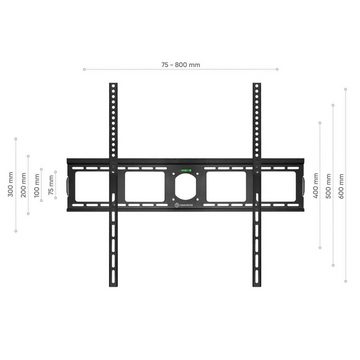 ONKRON TV Wandhalterung, TV Halterung 55"-100" fest, bis 75 kg, VESA TV-Wandhalterung, (bis 100,00 Zoll, TV Wandhalterung, TV Wandhalterung, ohne Neigung, ohne Schwenkung)