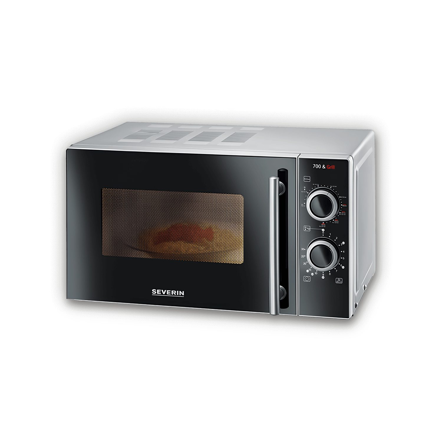 Severin Mikrowelle MW 7771 Mikrowelle mit Grillfunktion 2-in-1, elektrisch