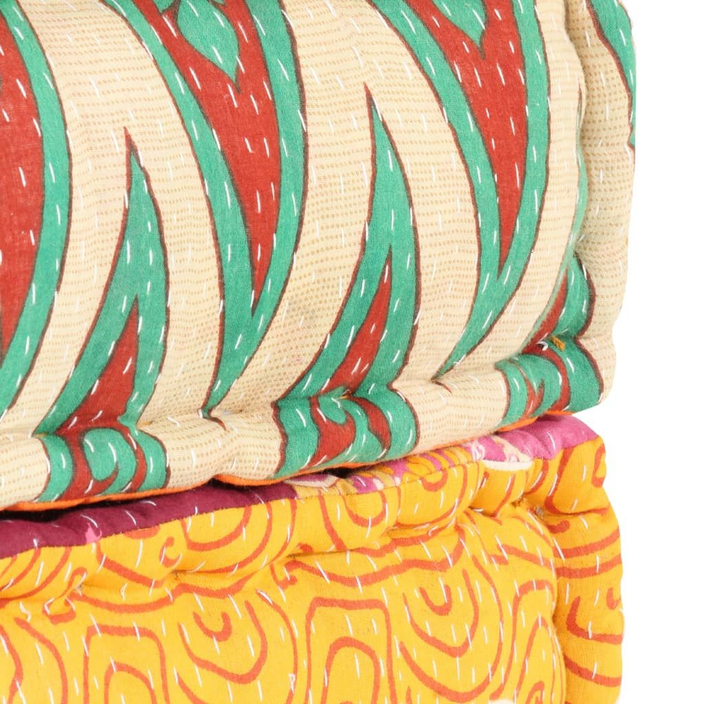 vidaXL Pouf, Pouf 60x70x36 cm Patchwork Stoff