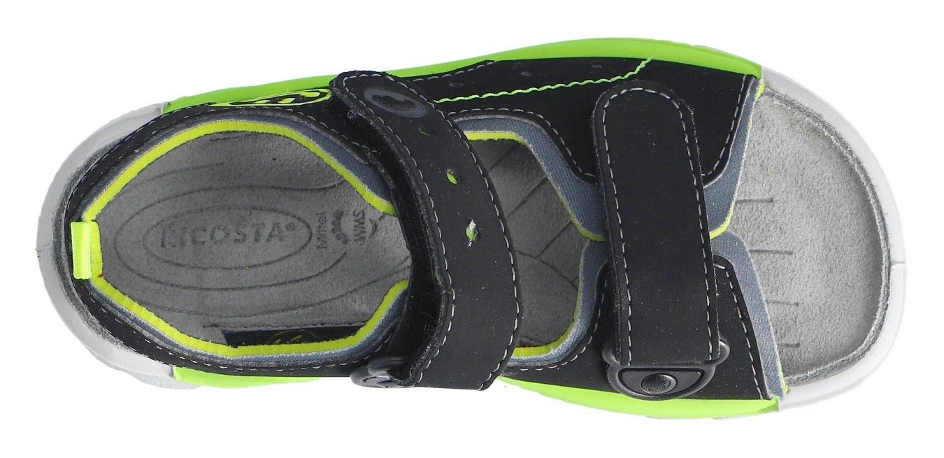 schwarz-grau normal Klettverschluss praktischem SURF Ricosta Sandale mit WMS: