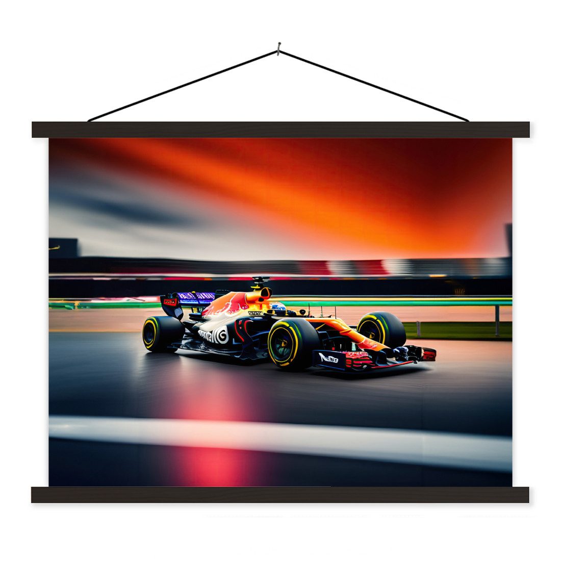 Poster Auto - Formel 1 - Rennstrecke - Rennwagen