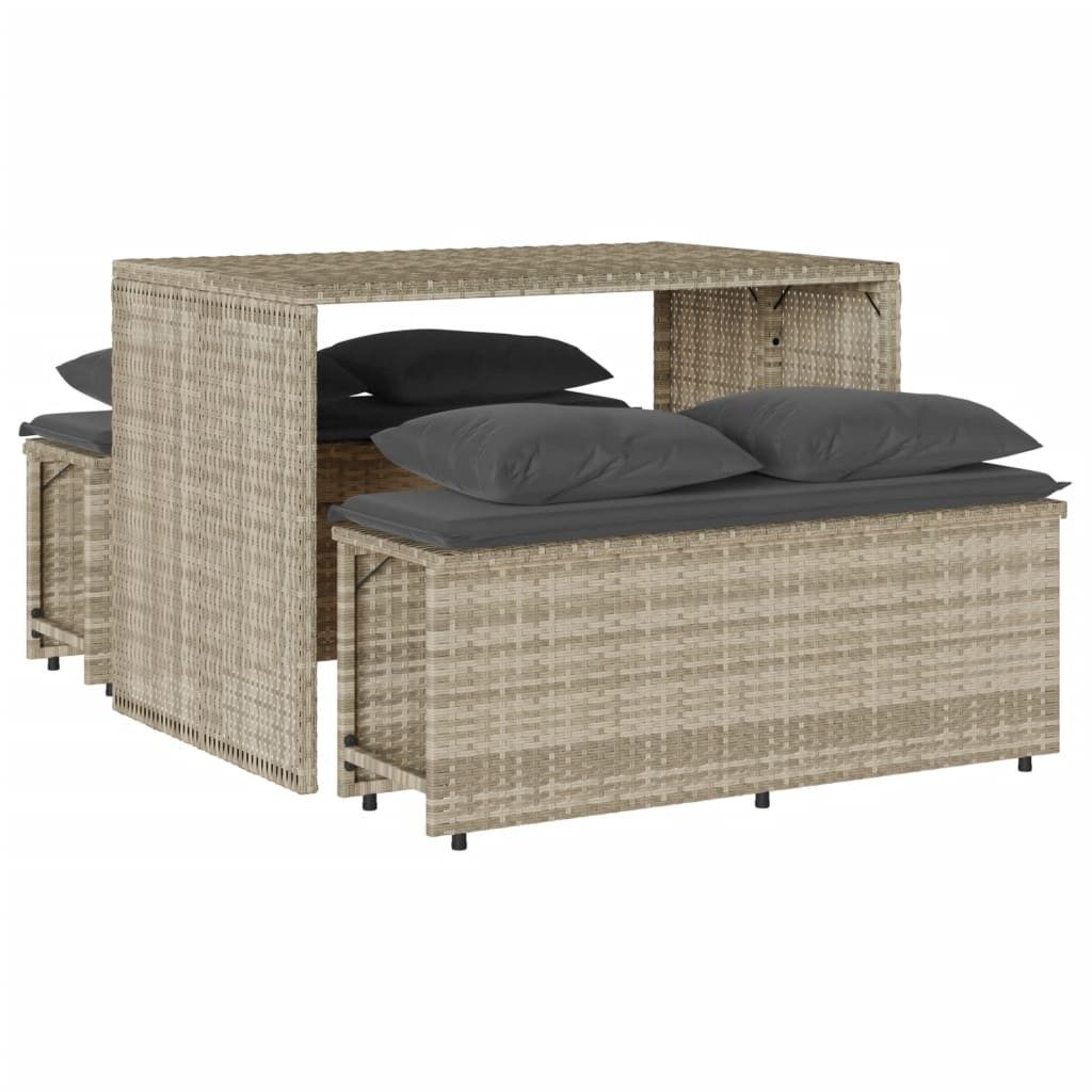 vidaXL Garten-Essgruppe 3-tlg. Garten-Essgruppe mit Kissen günstig online kaufen