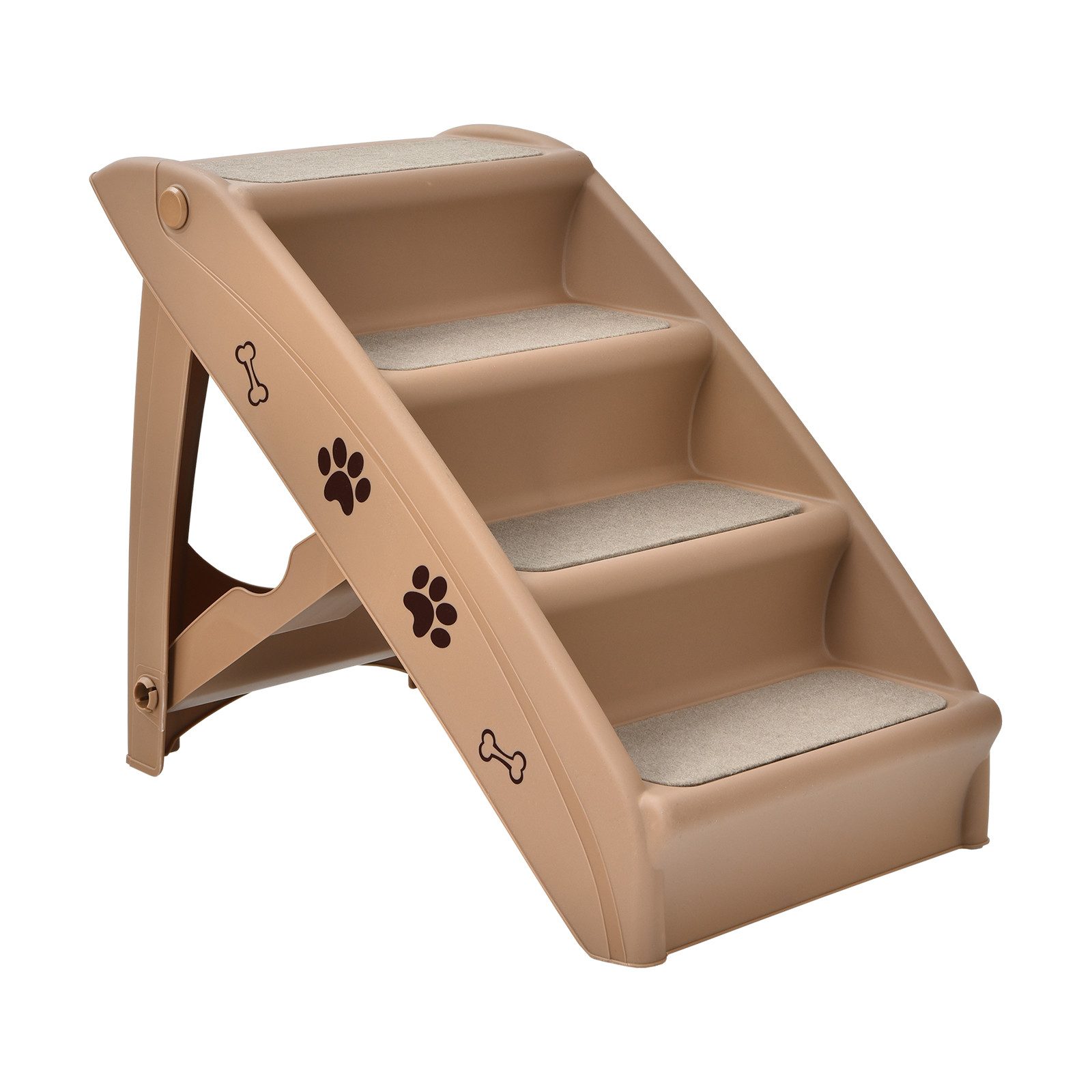 COSTWAY Haustiertreppe, 4-stufige Hundetreppe, Hunderampe, faltbar günstig online kaufen