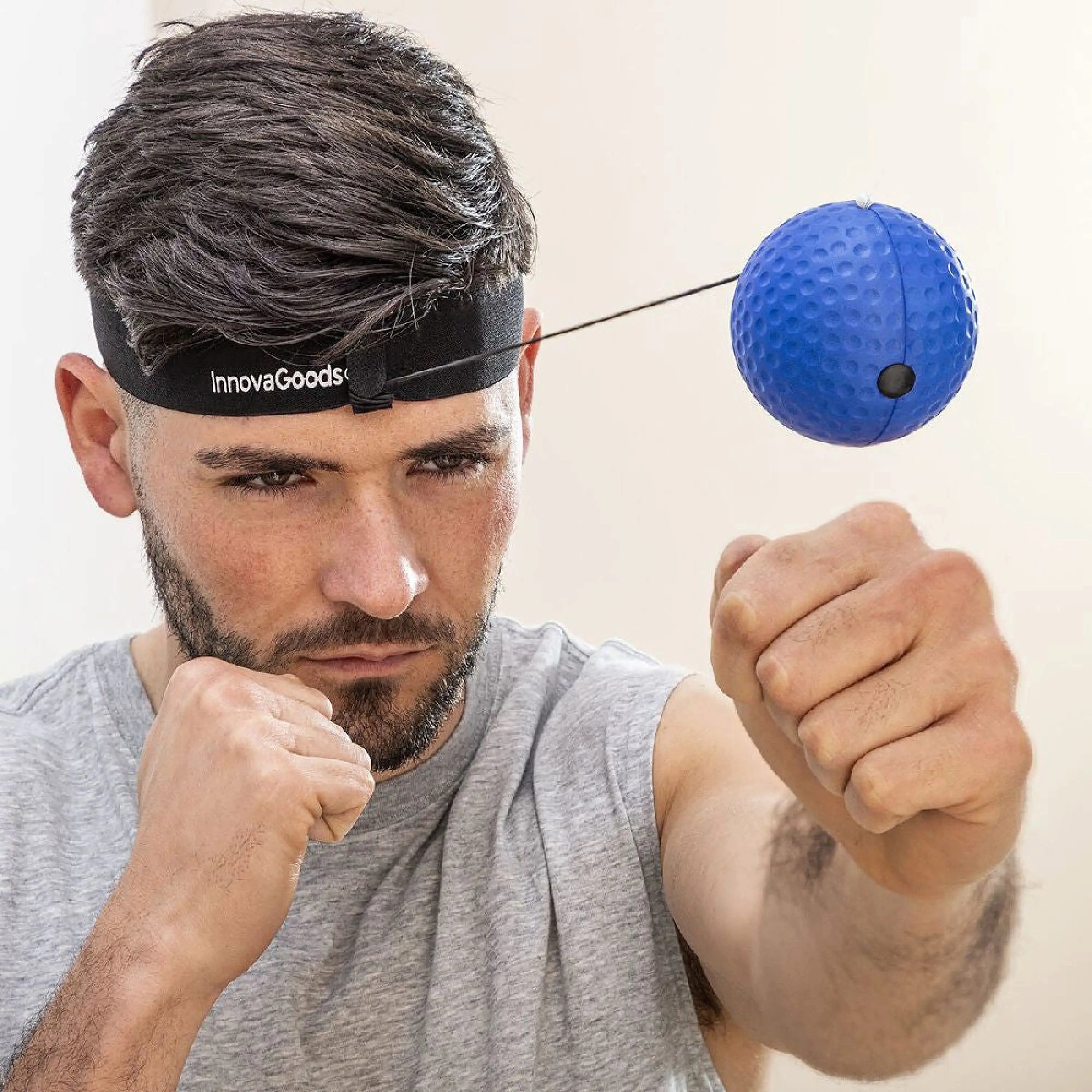 Sport-Knight® Koordinations-Trainingssystem Reflexball-Set für Boxtraining & Koordination, 2 Boxbälle Stirnband