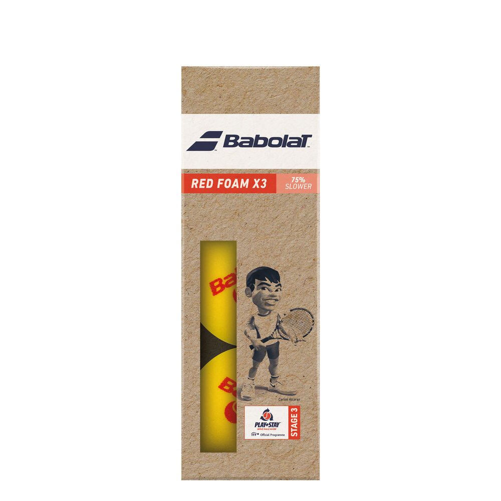 Tennisball Red Foam X3 - Play And Stay Ball