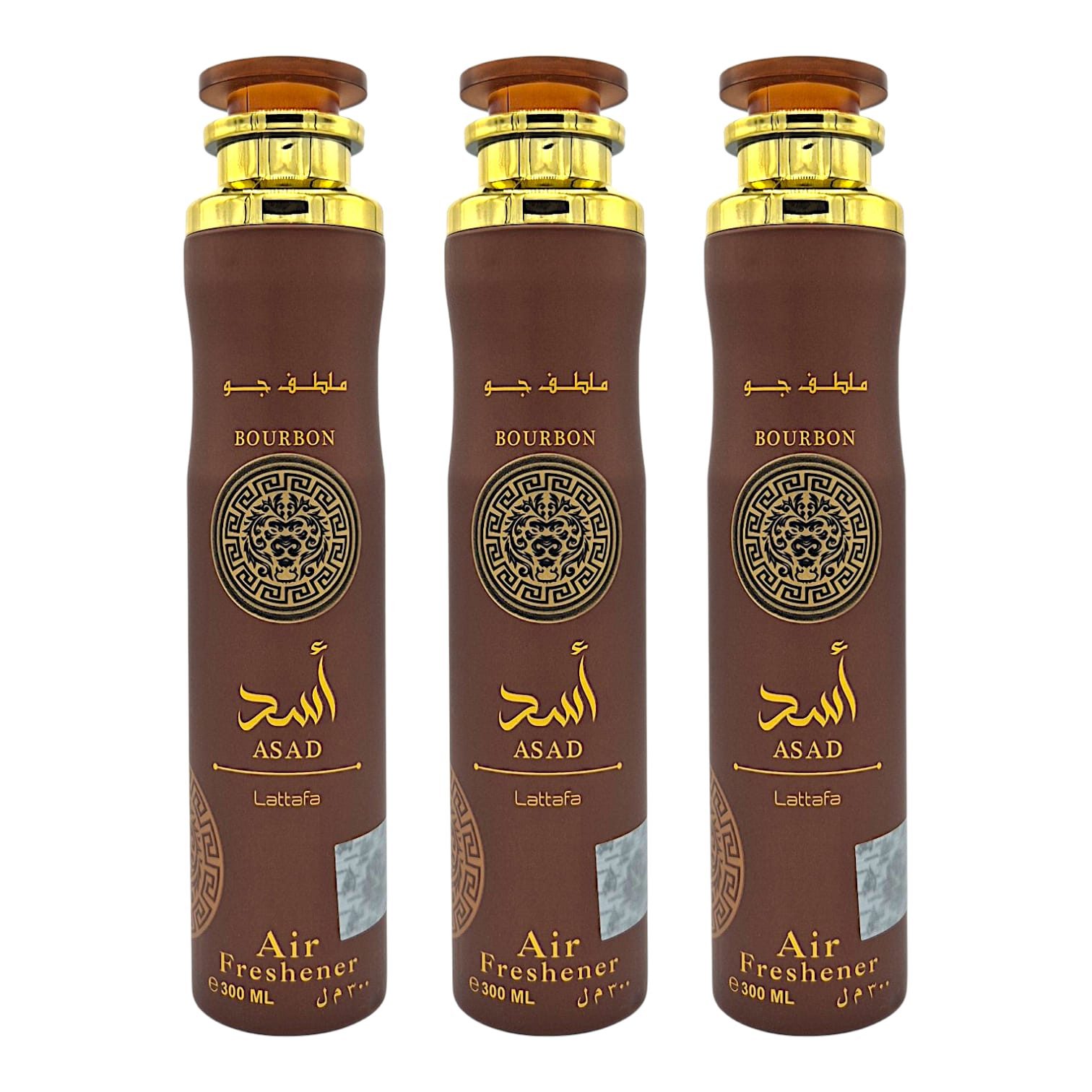 Lattafa Raumduft Asad Bourbon Raumduft 3x300ml – Lufterfrischer & Raumspray