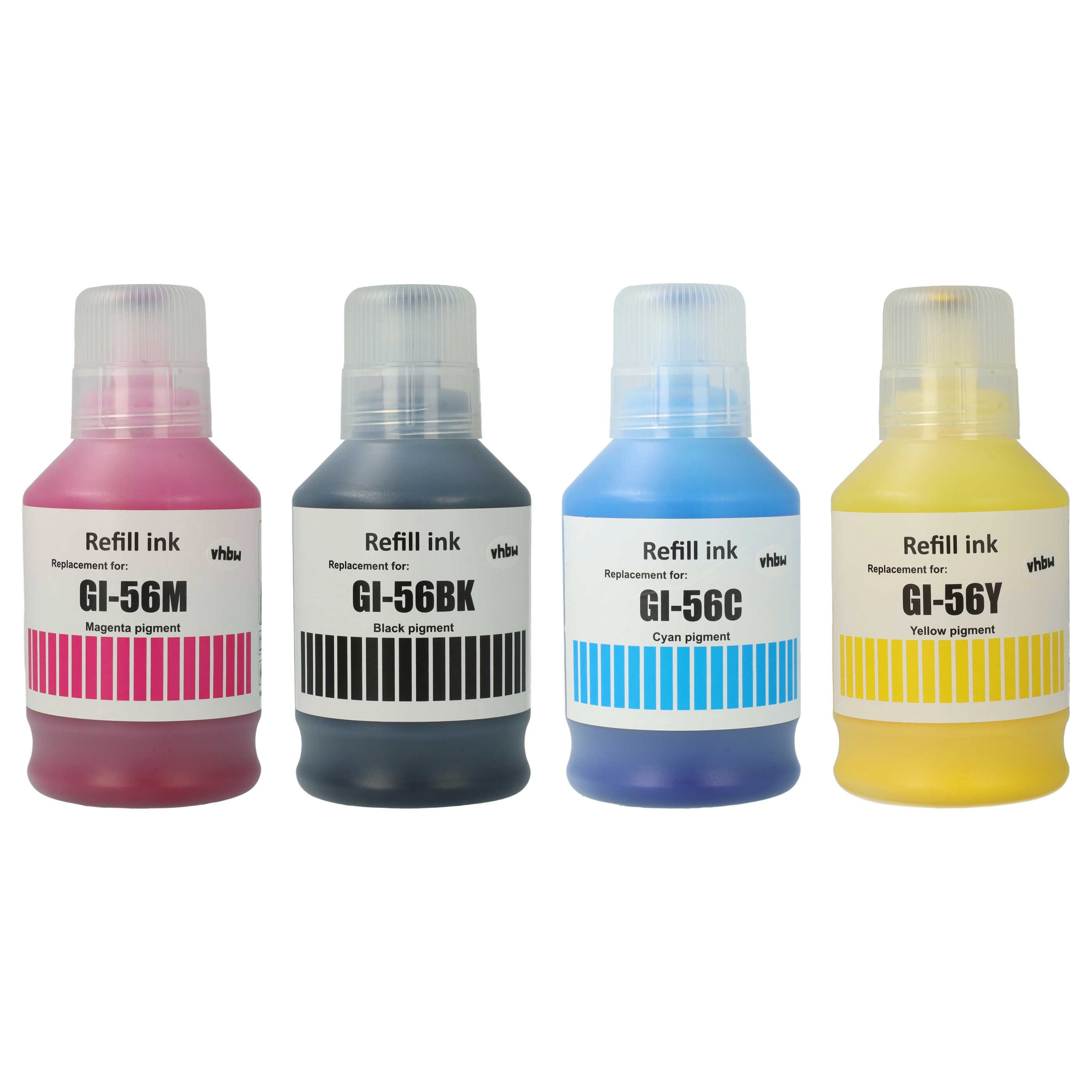 Ersatz für Canon GI-56Y, GI-56M, GI-56BK, GI-56C für Drucker / Drucker Nachfülltinte