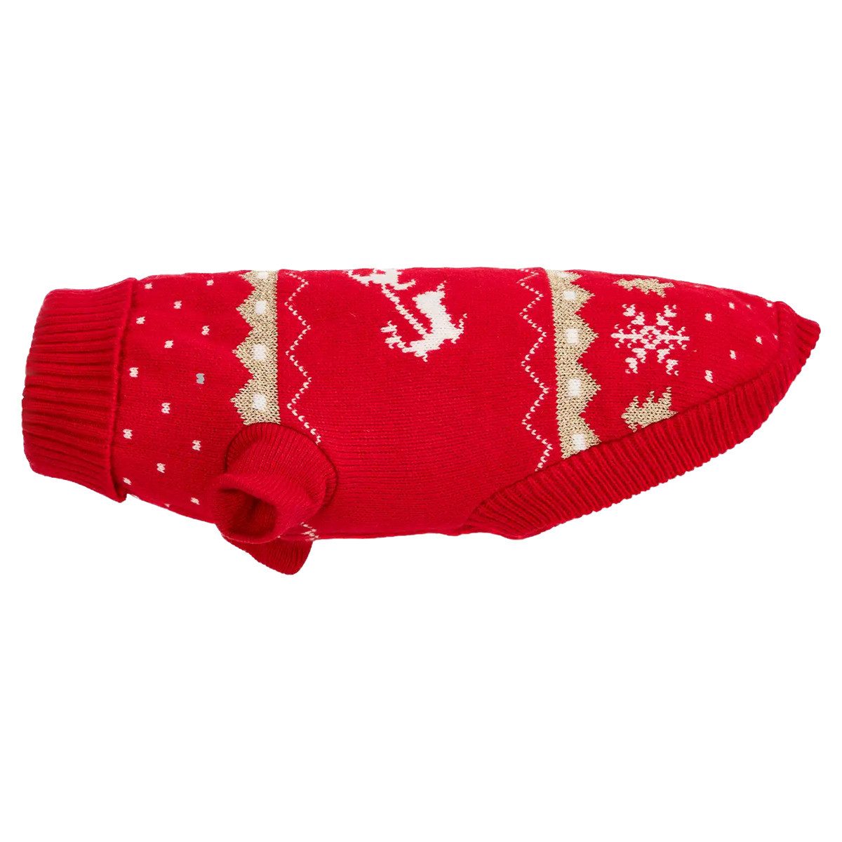 Wolters Hundepullover Strickpullover Santa rot/gold