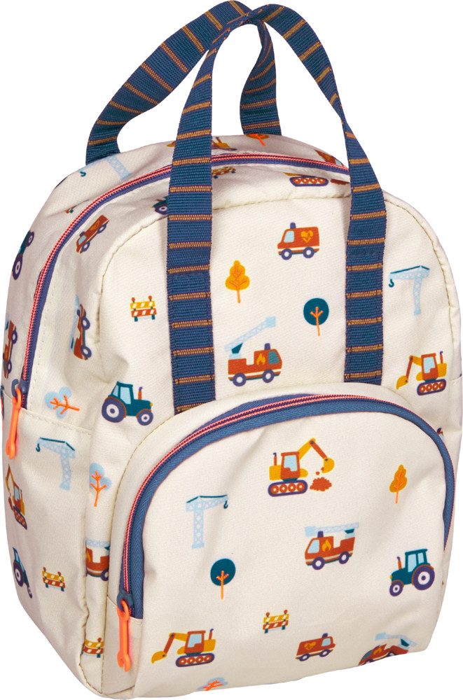 COPPENRATH DIE SPIEGELBURG Kinderrucksack Kinder Rucksack „Fahrzeuge – Kinderrucksack aus Polyester m. Brustgurt (Set, 1-tlg., 1), abnehmbarer Brustgurt