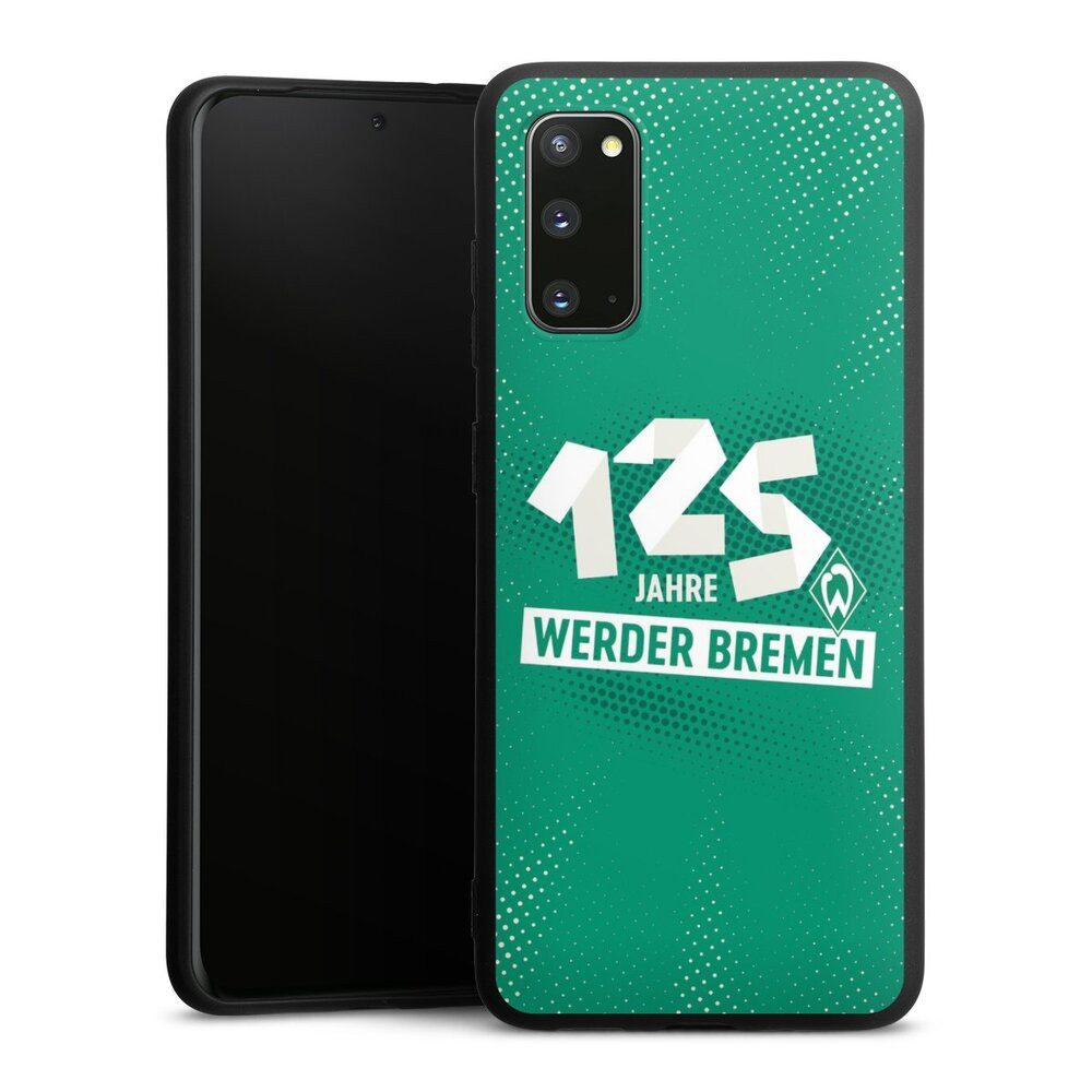 DeinDesign Handyhülle 125 Jahre Werder Bremen Offizielles Lizenzprodukt, Samsung Galaxy S20 Silikon Hülle Premium Case Handy Schutzhülle