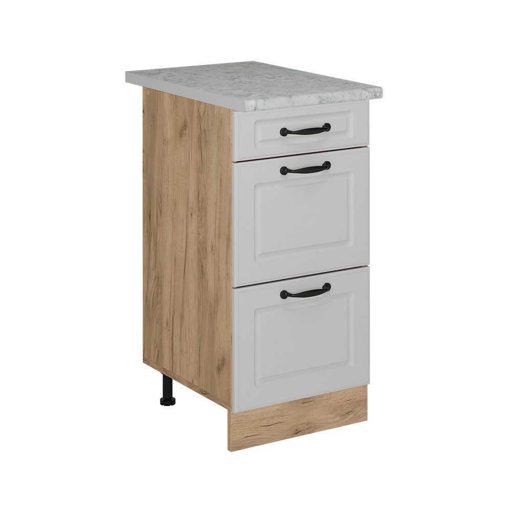 Vicco Unterschrank R-Line, Weiß Landhaus/Goldkraft Eiche, günstig online kaufen