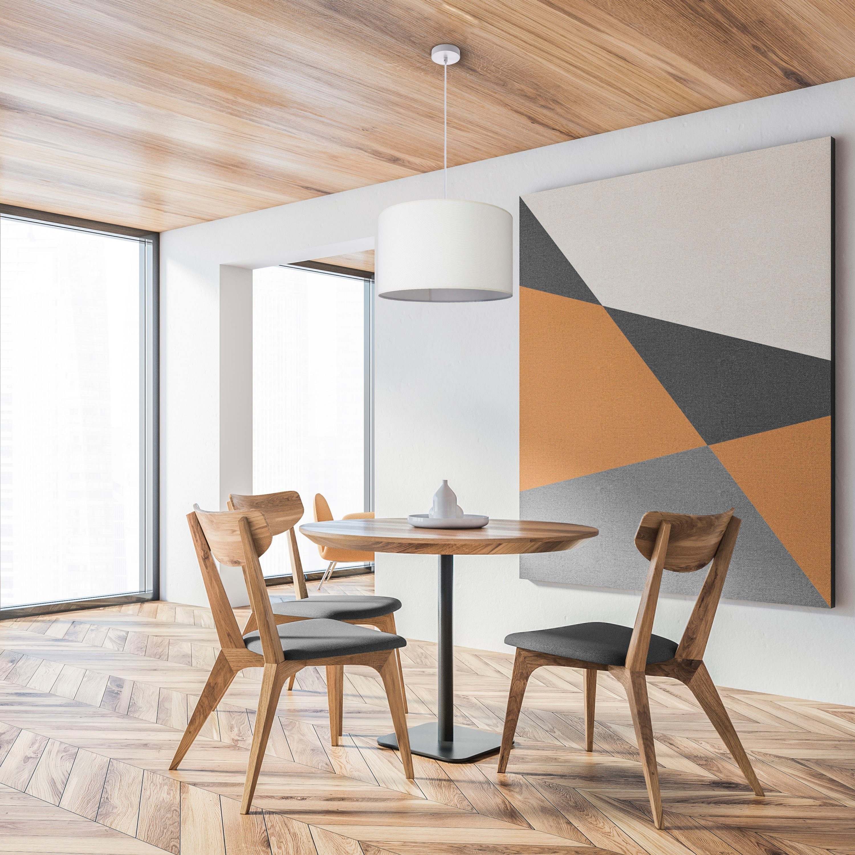 Paco Home Pendelleuchte HUGO CANVAS UNI COLOR, ohne Leuchtmittel, Wohnzimme günstig online kaufen