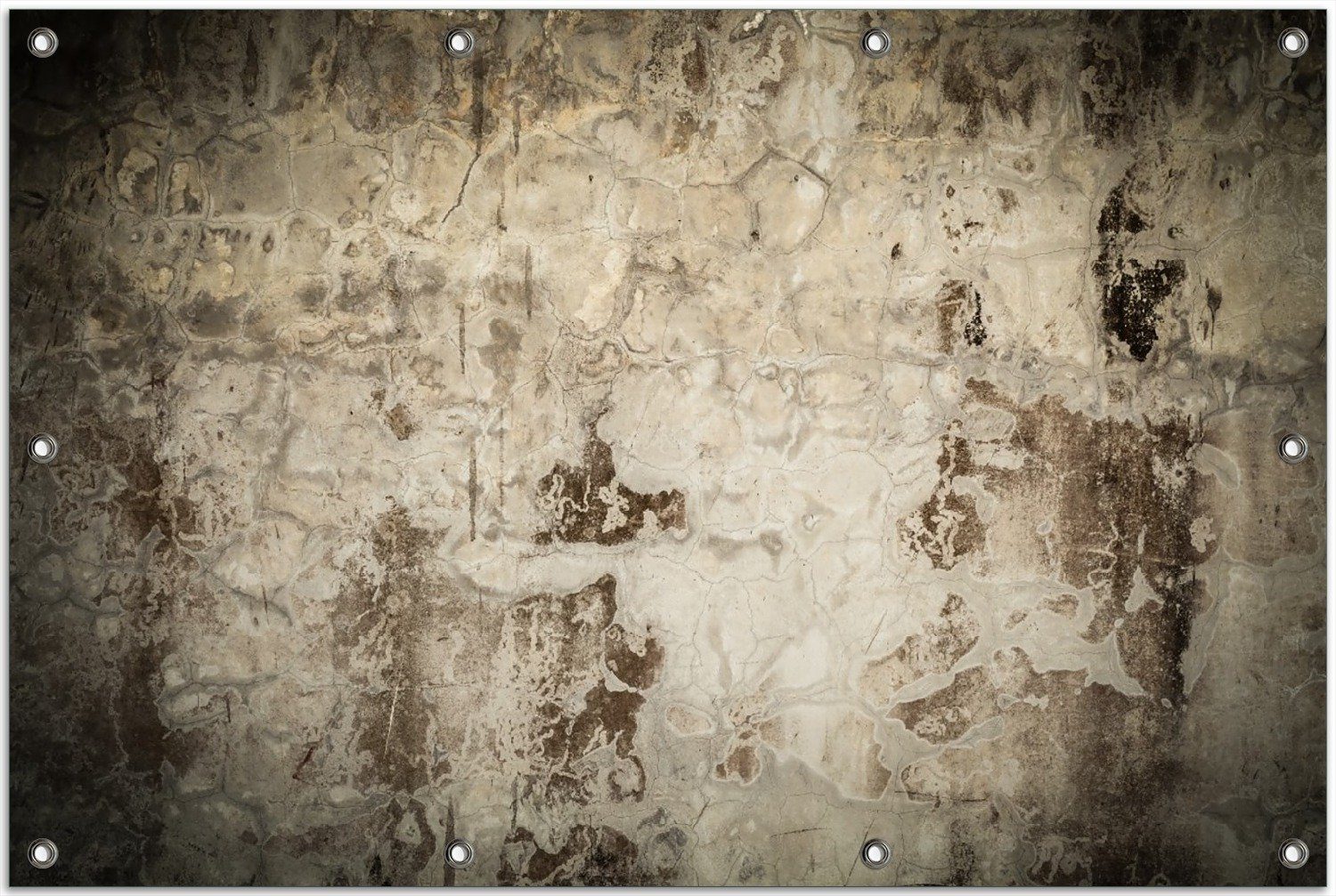 Wallario Sichtschutzzaunmatten Alte schmutzige Wand aus Beton mit abblätternder Farbe