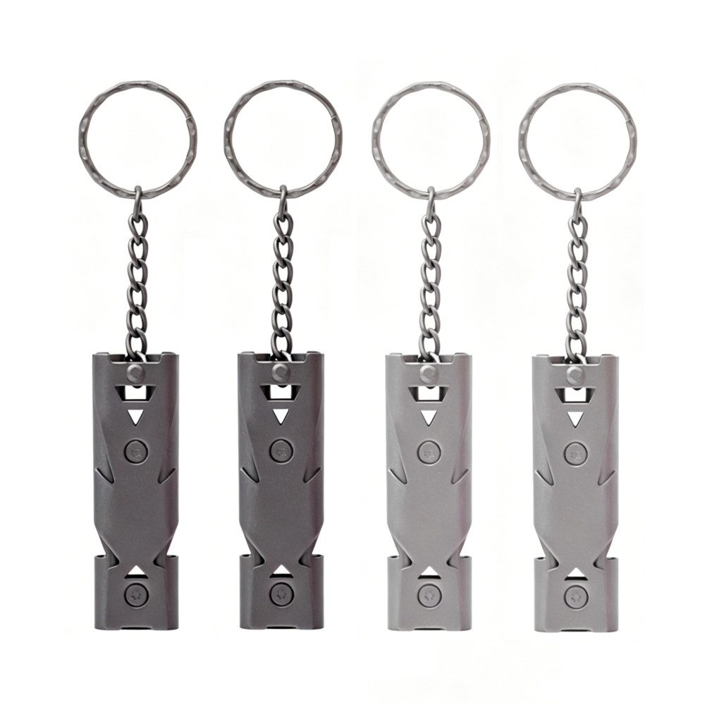 AFKSMILE Signalpfeife 4 Stück Notfallpfeife Trillerpfeife,Signalpfeife mit Schlüsselanhänger, (4-St), 150dB Sport Whistle für Camping, Überleben, Notfall Survival, Training