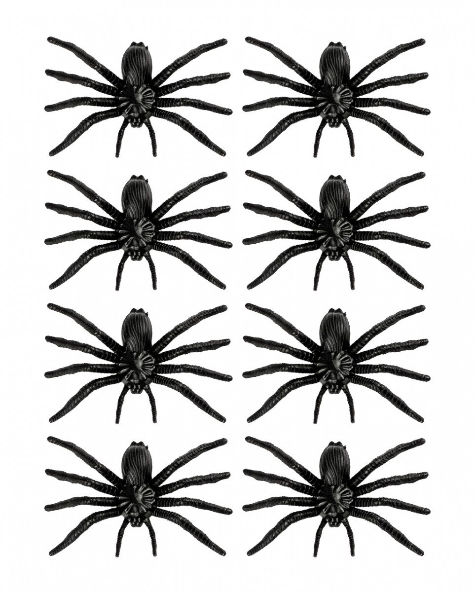 Dekoobjekt Schwarze Deko Spinnen 8 Stück