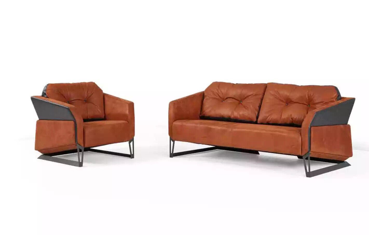 Dreisitzer Sofagarnitur JVmoebel Europe Sessel, Moderne Made In Sofa Arbeitszimmermöbel Büro