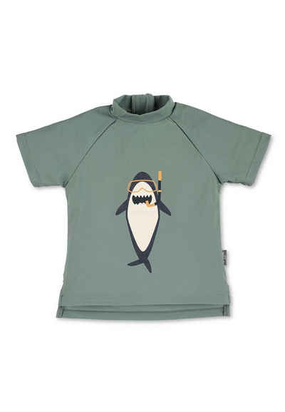 Sterntaler® Schwimmanzug Kurzarm-Schwimmshirt Hai (1-St) Schwimmanzug mit Reißverschluss und Stehkragen, Baby Badeanzug