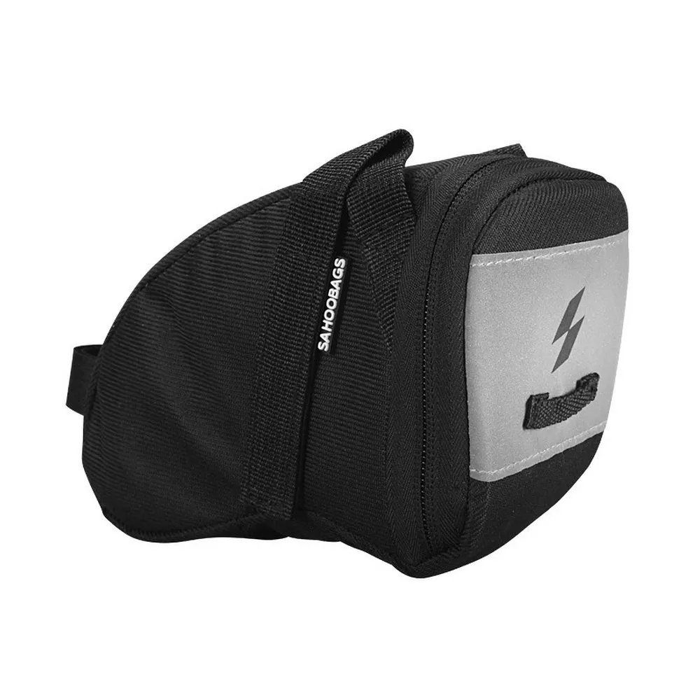 Sahoo Fahrradtasche 132003 Sattel Fahrradtasche Reißverschluss 1L schwarz