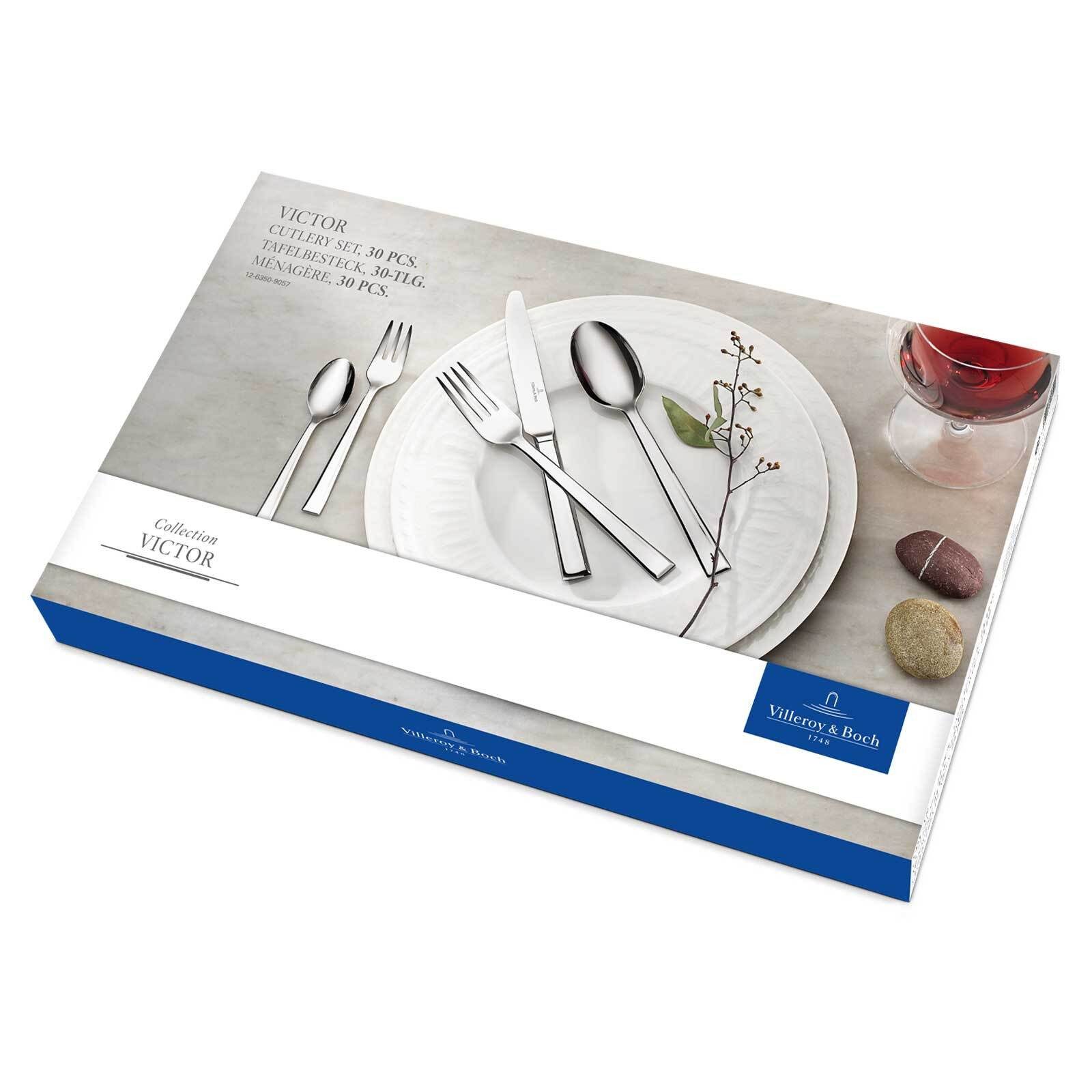 Villeroy & Boch Besteck-Set Victor Tafelbesteck 180er Set (180-tlg), Edelstahl, Spülmaschinenfest