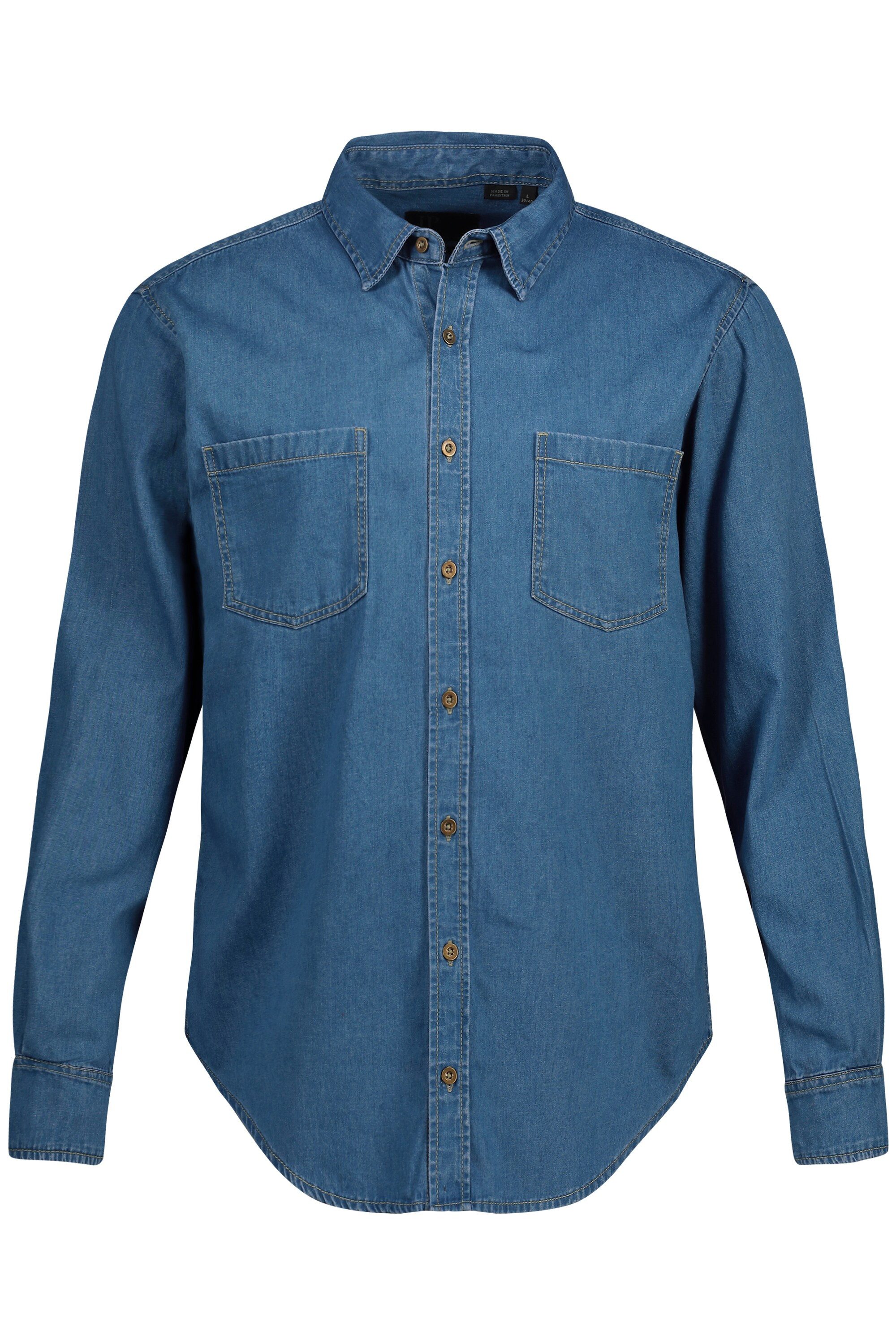 JP1880 Businesshemd Jeanshemd Langarm Kentkragen Modern Fit günstig online kaufen