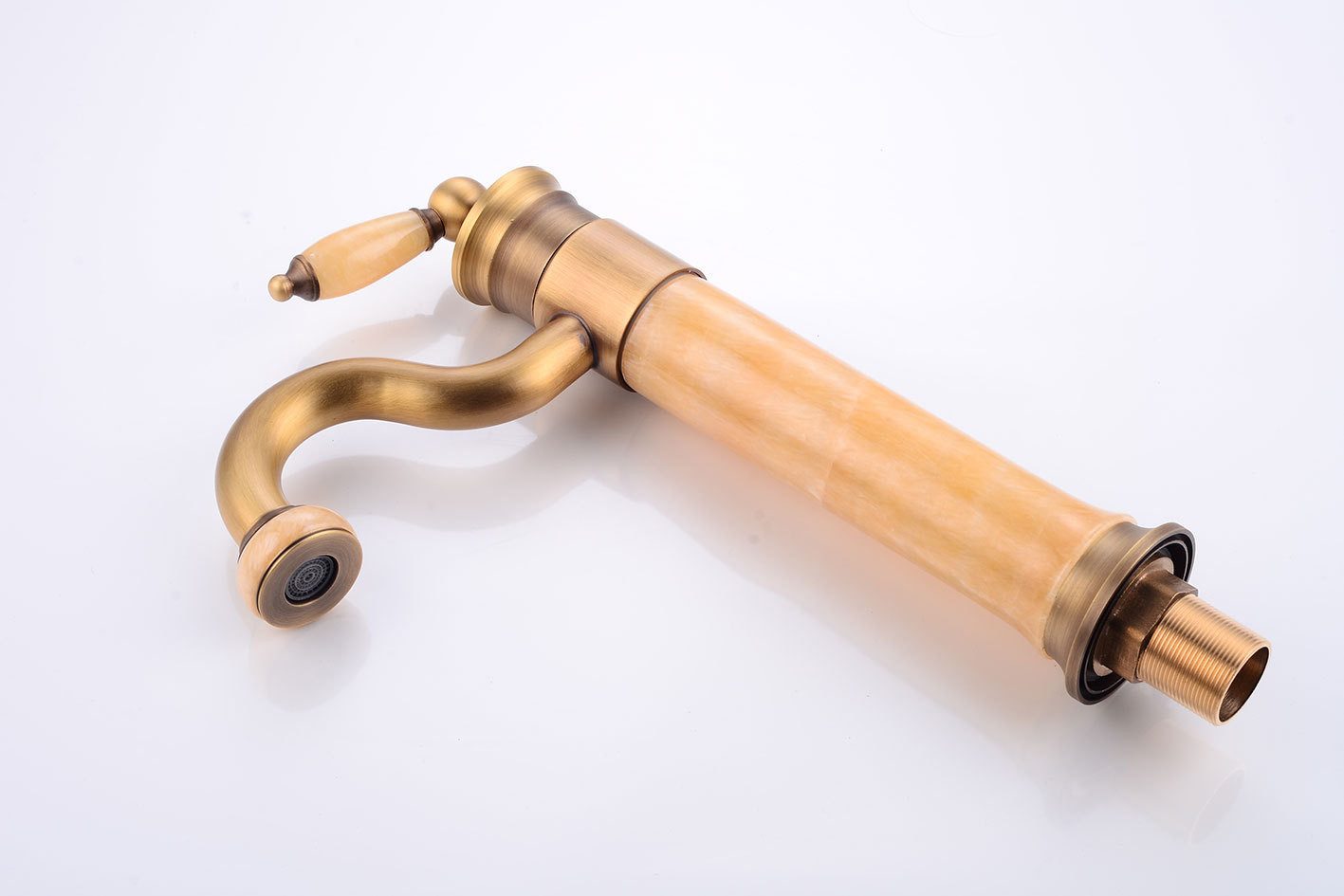 Kinaree Badarmatur Retro Wasserhahn DA LAT Messing, Marmor