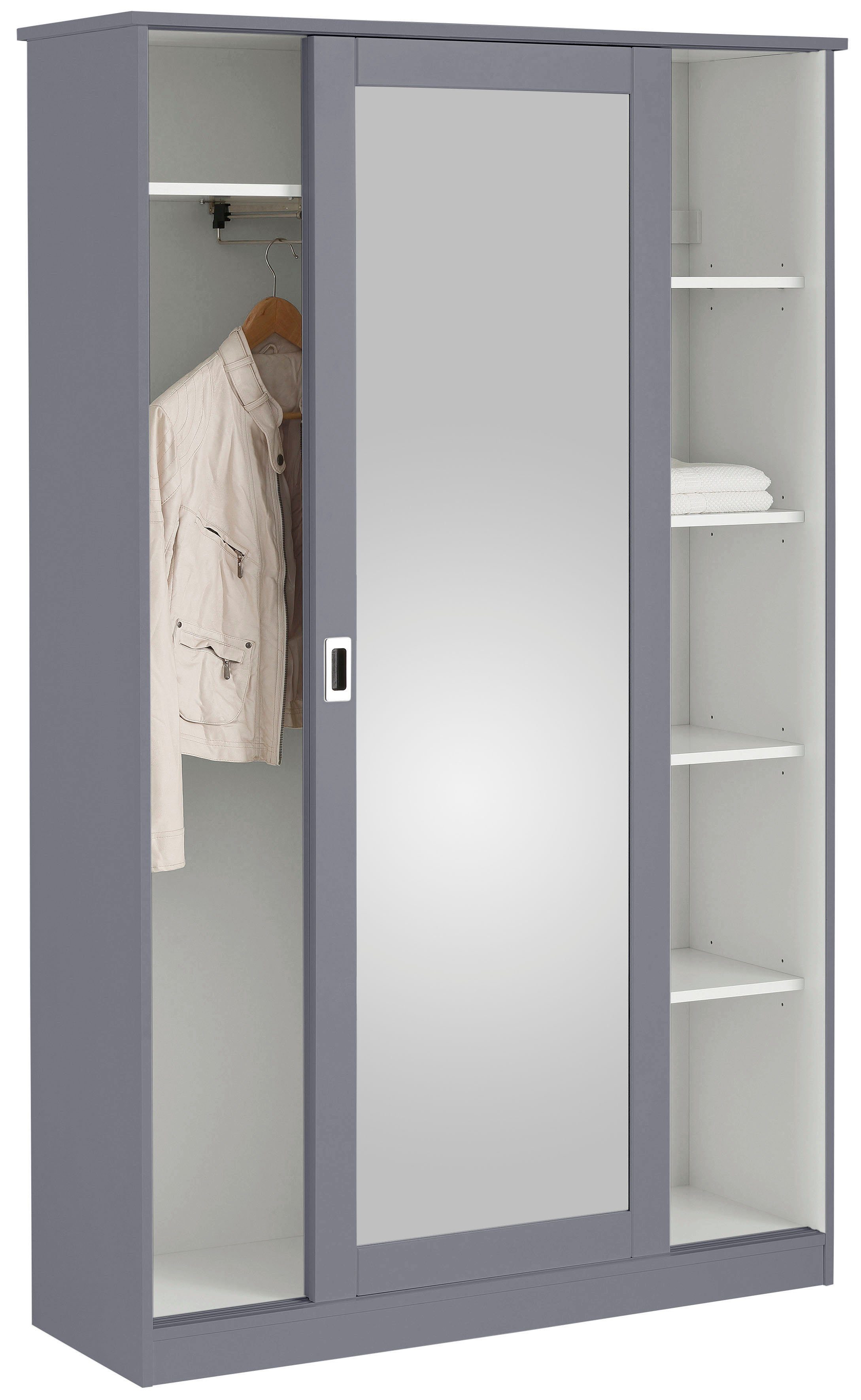 Home affaire grau Garderoben-Set bestehend Nekso, aus (2-St) (2-St), und Garderobenschrank Schuhkommode