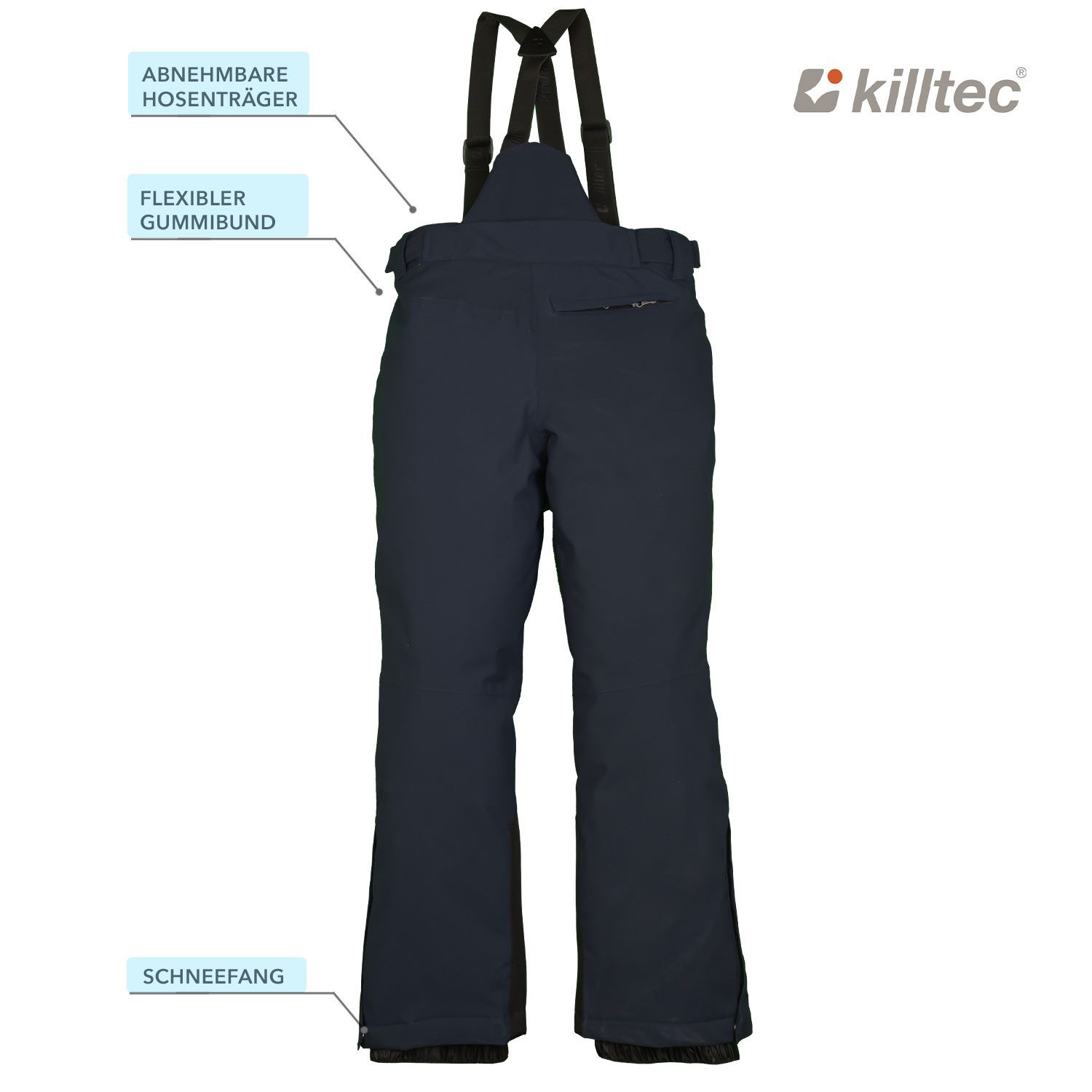 Killtec Skianzug Jungen Skijacke braun + Skihose dunkelblau, verschweißte Nähte