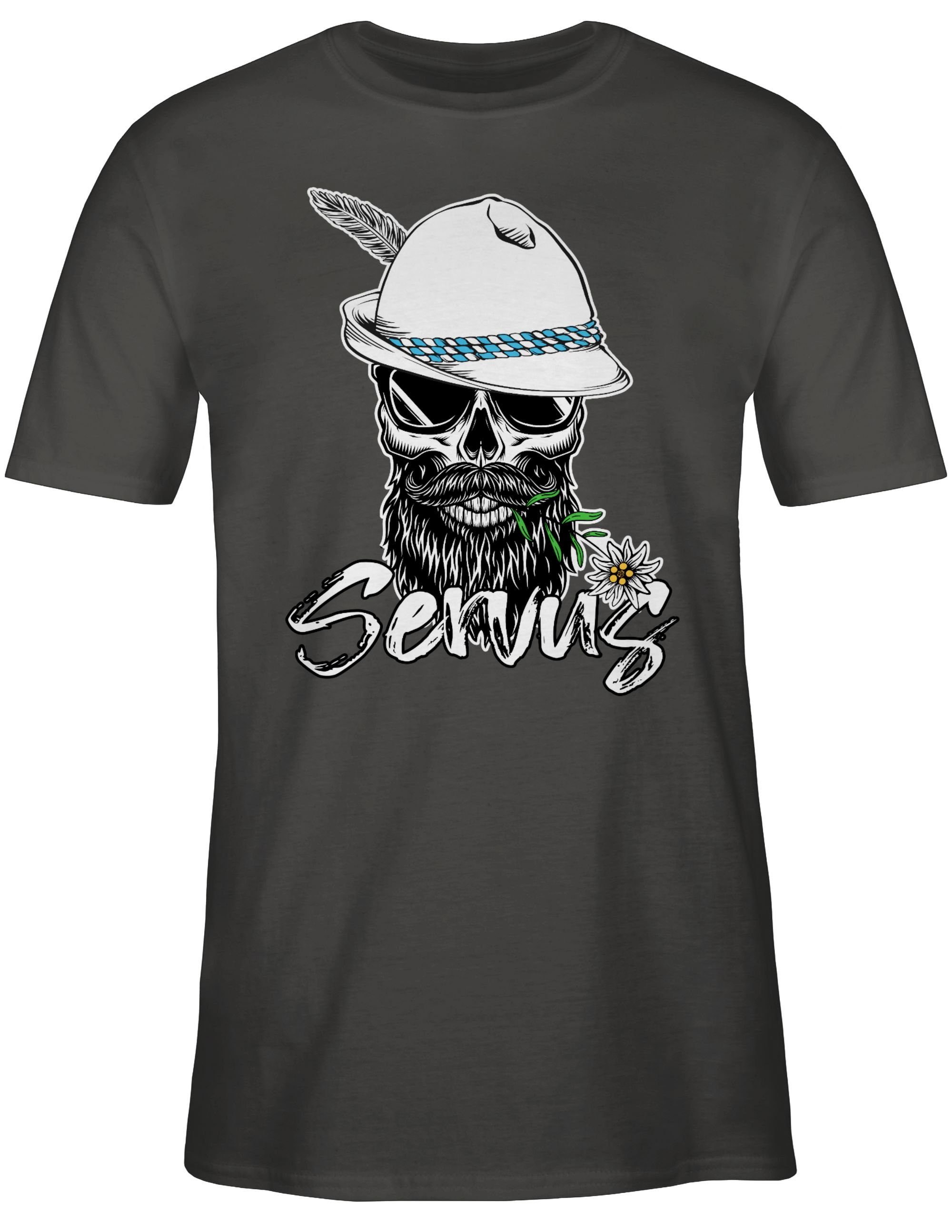 Shirtracer T-Shirt Servus Totenkopf Skull Bayrisch günstig online kaufen