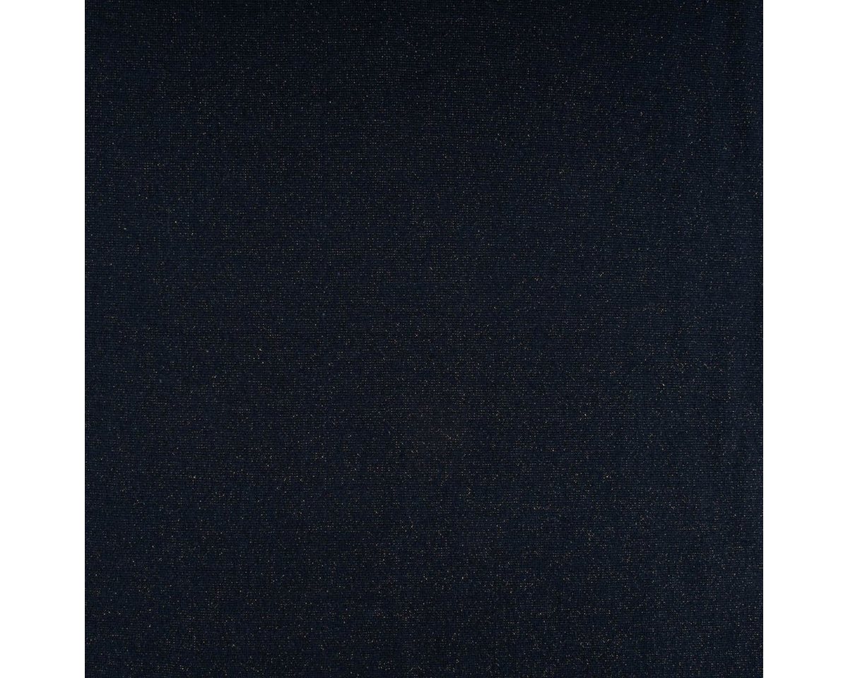 Thumbnail - SCHÖNER LEBEN. Stoff Strickschlauch Bündchenstoff Lurex Glitzer dunkelblau 35cm Breite, mit Metallic-Effekt