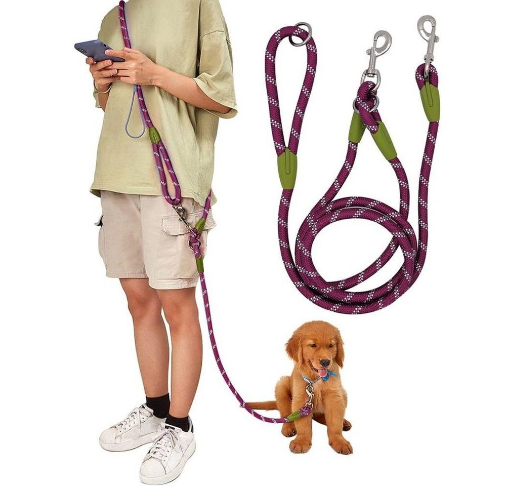 Coonoor Hundeleine Freihandleinen Hundeleine für kleine &mittel, Hundeleine Schleppleine, (1-tlg), Umhängeleine Joggingleine Hunde mit Autositz Sicherheitsschnalle