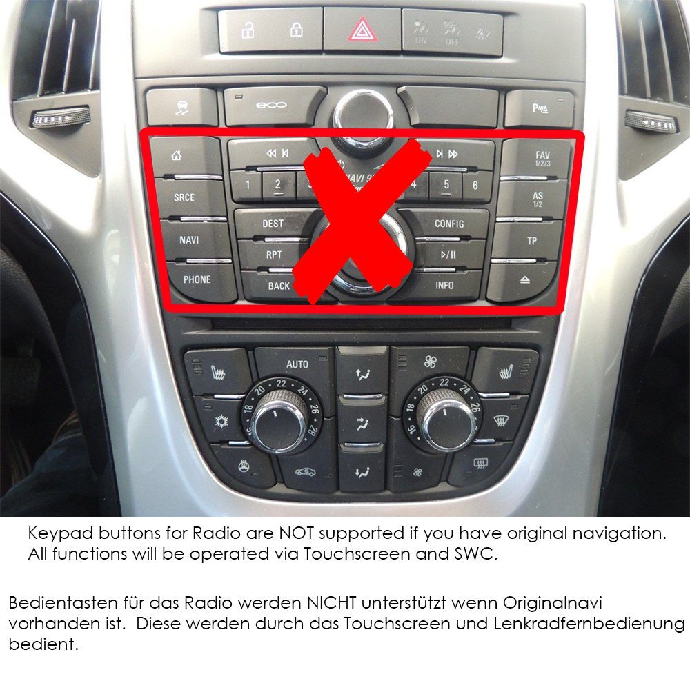 Einbau-Navigationsgerät TAFFIO 8" Mokka Opel Autoradio Touchscreen Für CarPlay GPS A Android