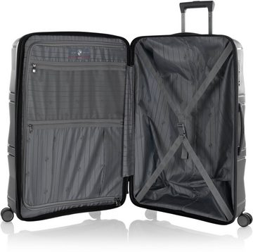 Heys Hartschalen-Trolley Milos grau, 76 cm, 4 Rollen, Hartschalen-Koffer Koffer groß TSA Schloss Volumenerweiterung