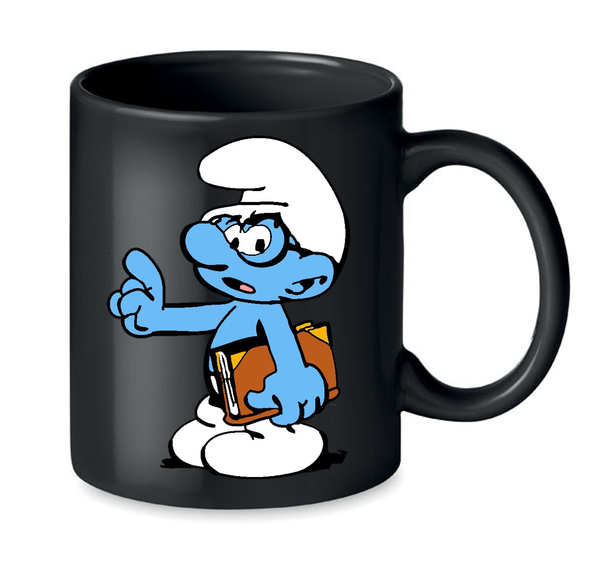 Blondie & Brownie Tasse Tasse Schlaubi Schlumpf Buch Schlumpfhausen Smurf Schlumpfine, Keramik